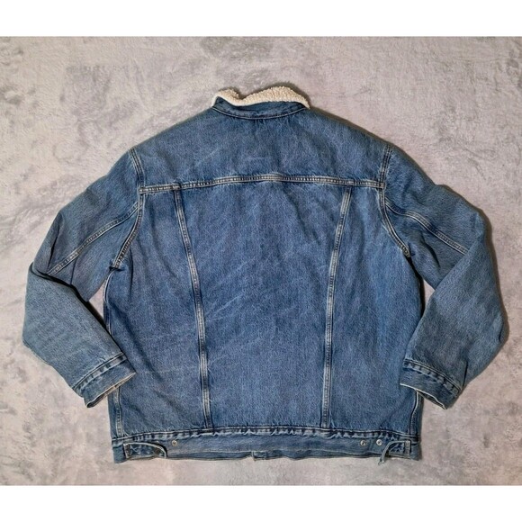 Men's Levis Sherpa Lined Vintage Style Denim Jacket Size 2XL Excellent Condition - Picture 9 of 9